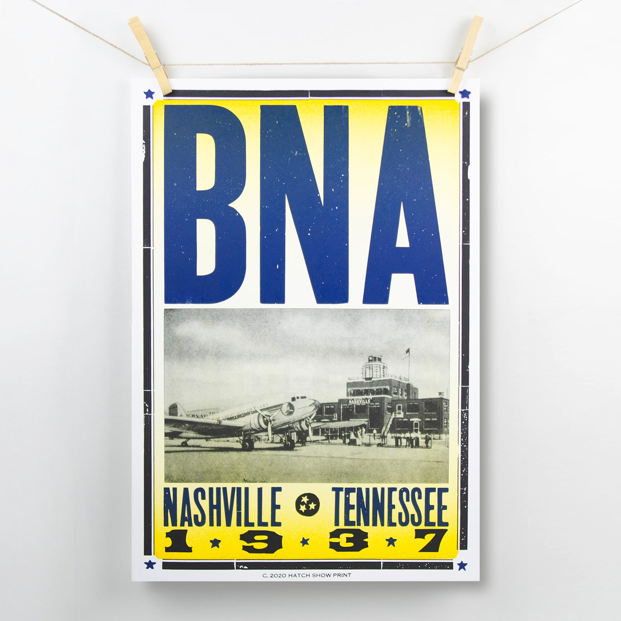 Exclusive BNA Hatch Show Print featuring vintage photograph from 1937.